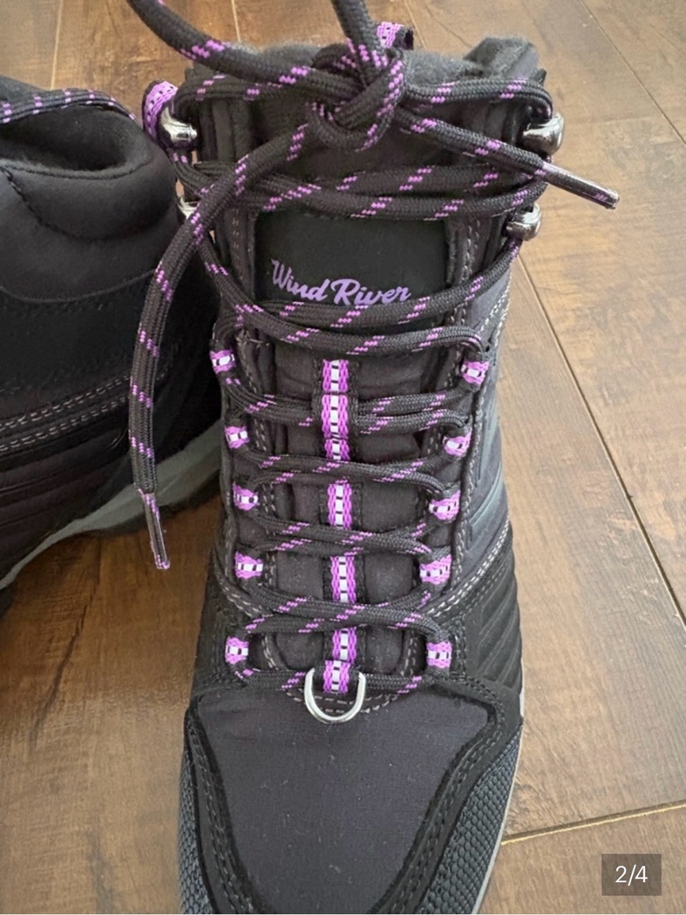 WindRiver Waterproof Winter Boots Women’s Size 7 Black Hiking Outdoor - Picture 3 of 5